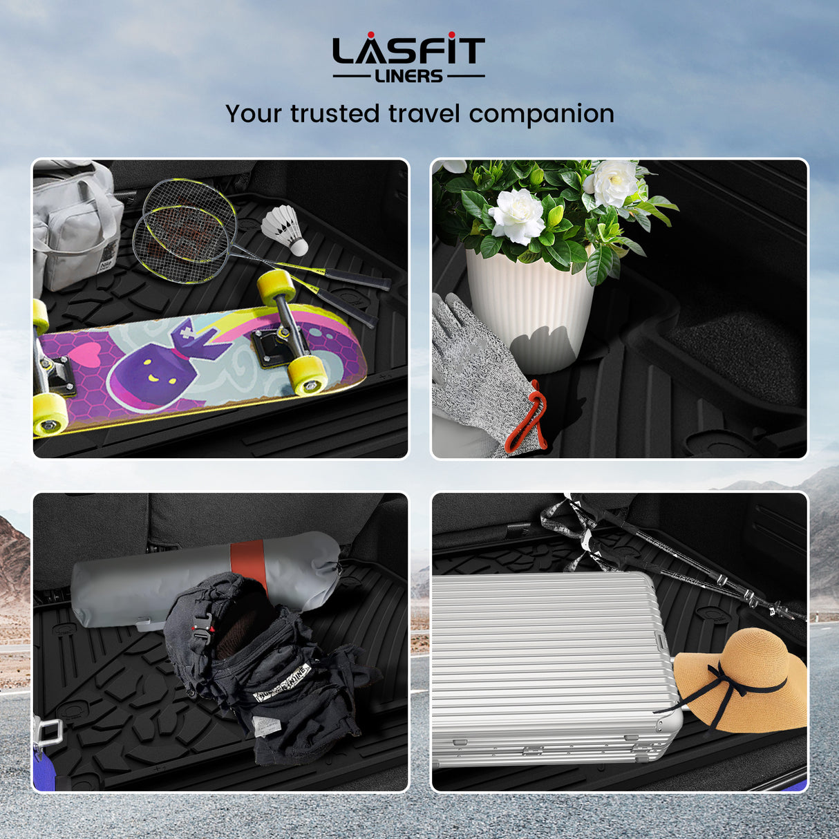 Fit for 2018-2026 Jeep Wrangler JL Floor Mats / Cargo Mat | 4-Door Only(Don't fit 4xe)