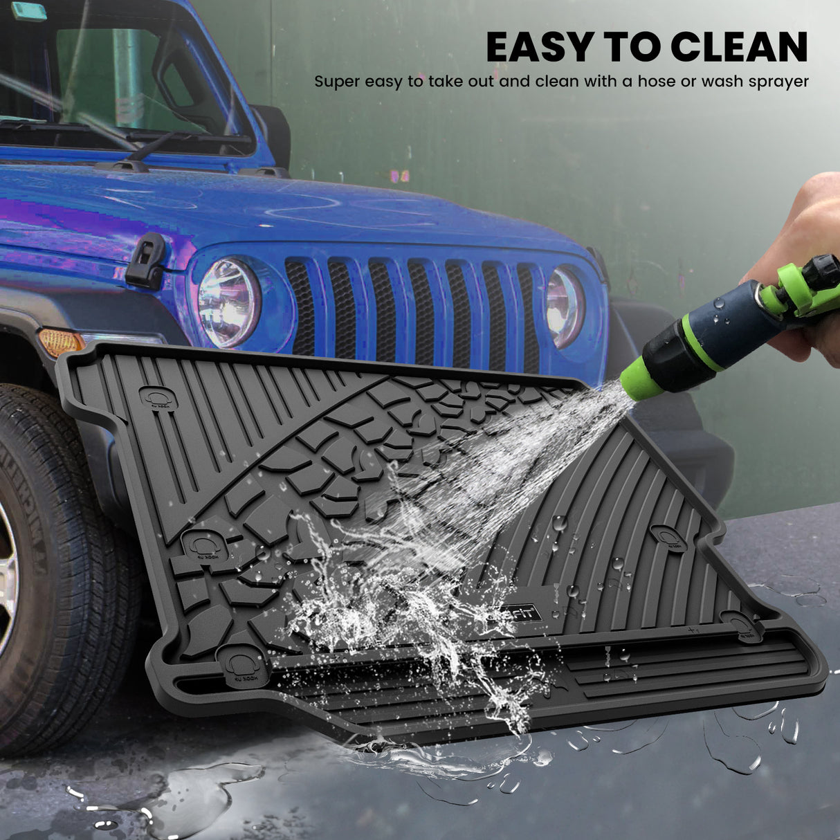 Fit for 2018-2026 Jeep Wrangler JL Floor Mats / Cargo Mat | 4-Door Only(Don't fit 4xe)