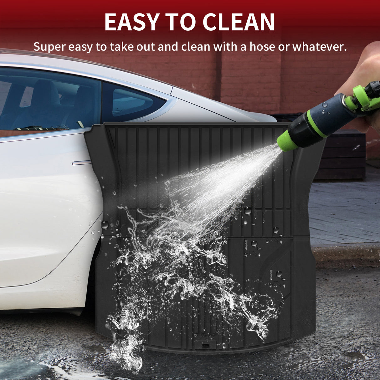 Fit for 2024-2026 Tesla Model 3 Highland All-Weather Floor Mats for Frunk & 1st Row & 2nd Row & Trunk Well & Cargo Mats