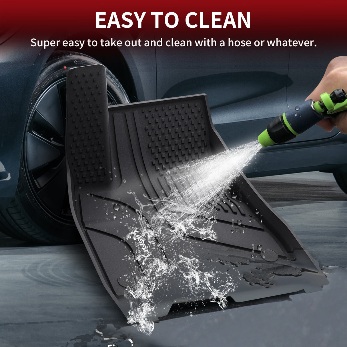 Fit for 2024-2026 Tesla Model 3 Highland All-Weather Floor Mats for Frunk & 1st Row & 2nd Row & Trunk Well & Cargo Mats