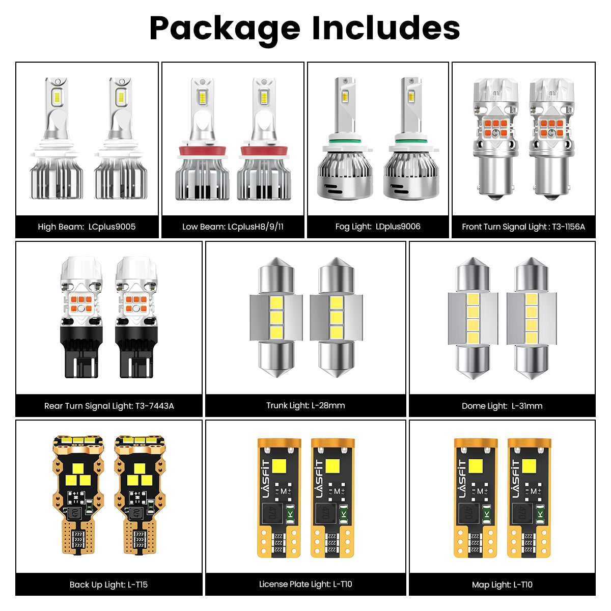 Fit for 2006-2013 Toyota 4Runner LED Bulbs Exterior Interior Bulb Plug n Play