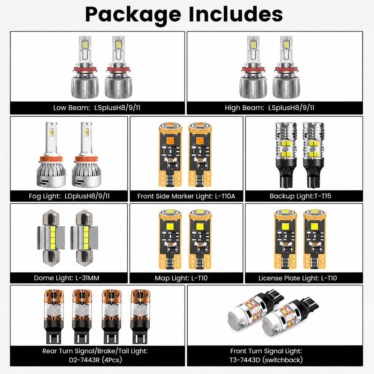 2016-2023 toyota tacoma led bulbs replacement full kit