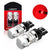 7443 7444 Red CanBus LED Bulbs Turn Signal Brake Tail Lights | Error Free Anti Hyper Flash, T3 Series Upgraded Version | 2 Bulbs