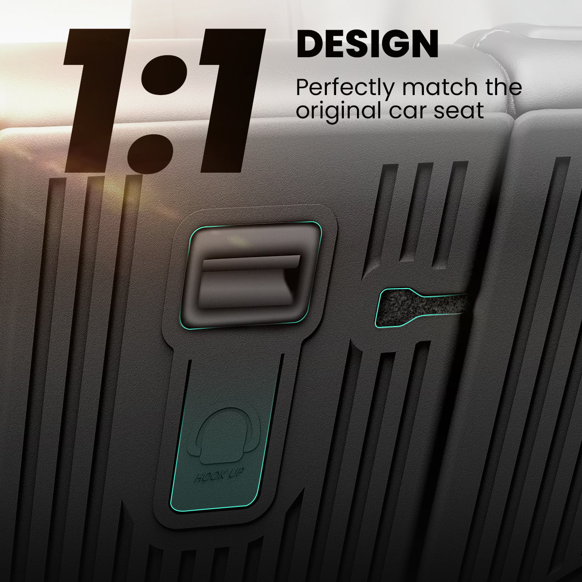 Fit For 2020-2025 Tesla Model Y Second Row Seats Back Cover Mats All Weather, Fit 5-Seater & 7-Seater