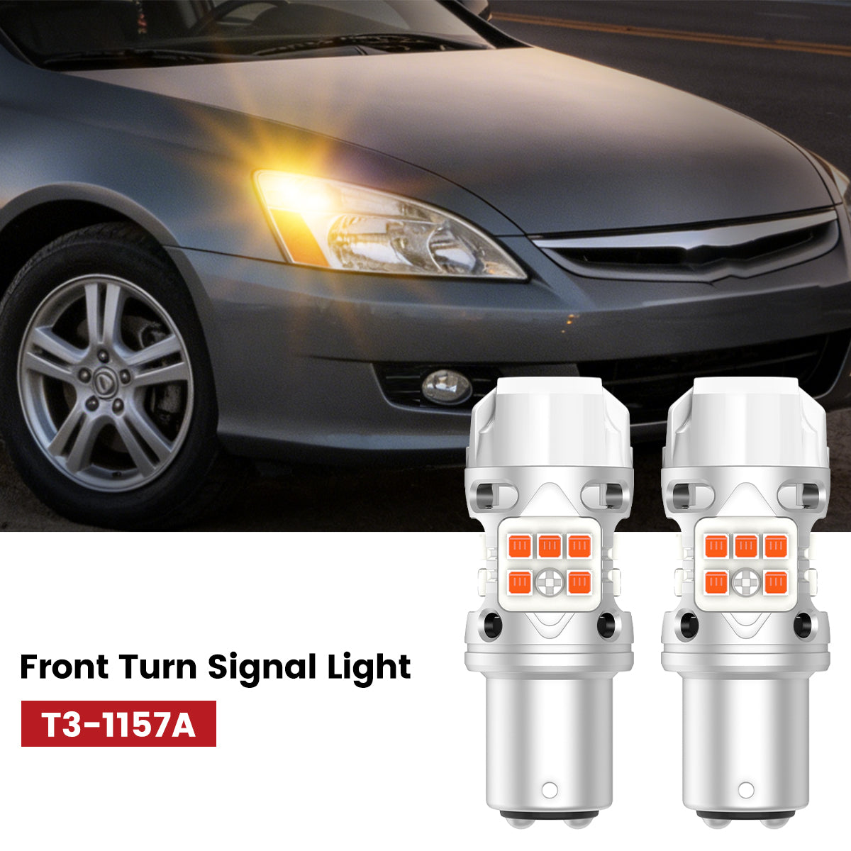 Lasfit 1157 led front turn signal lights fit for 2000-2007 Honda Accord