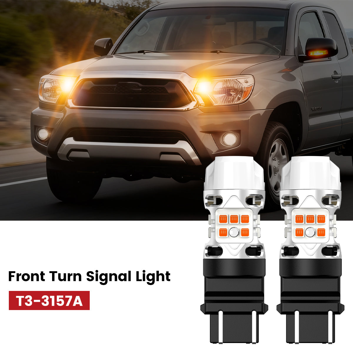 Lasfit 3157 led front turn signal light fit for 2001-2015 Toyota Tacoma