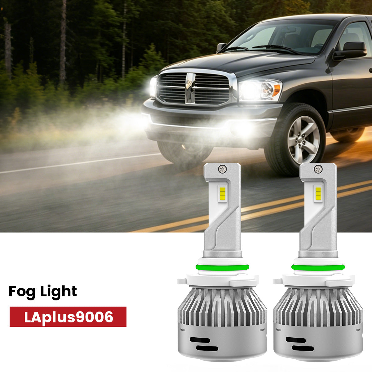 Lasfit 9006 led fog lights fit for 2002-2008 Ram 1500