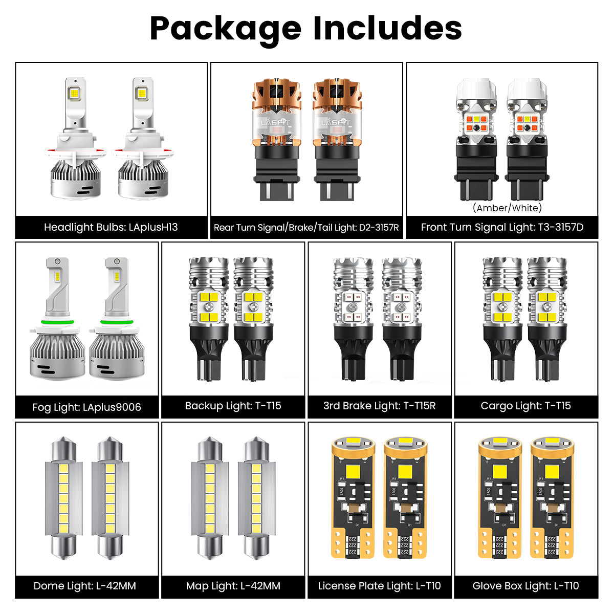 Lasfit combo package led bulbs for 2007-2008 Ram 1500
