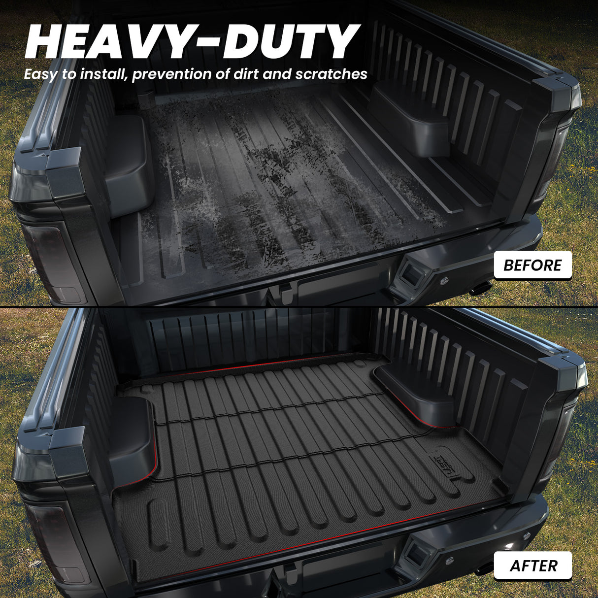 Fit for 2002-2018 Ram 1500 5' 7" Box Heavy Duty Bed Mat Compare