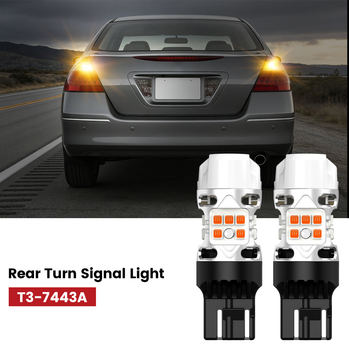 Lasfit 7443 led rear turn signal lights fit for 2003-2007 Honda Accord