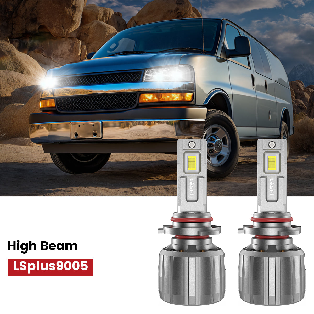 Lasfit 9005 led high beam fit for 2003-2025 Chevrolet Express