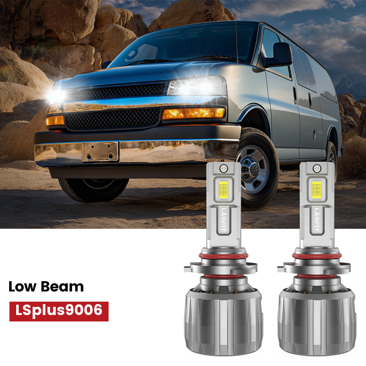 Lasfit 9006 led low beam fit for 2003-2025 Chevrolet Express
