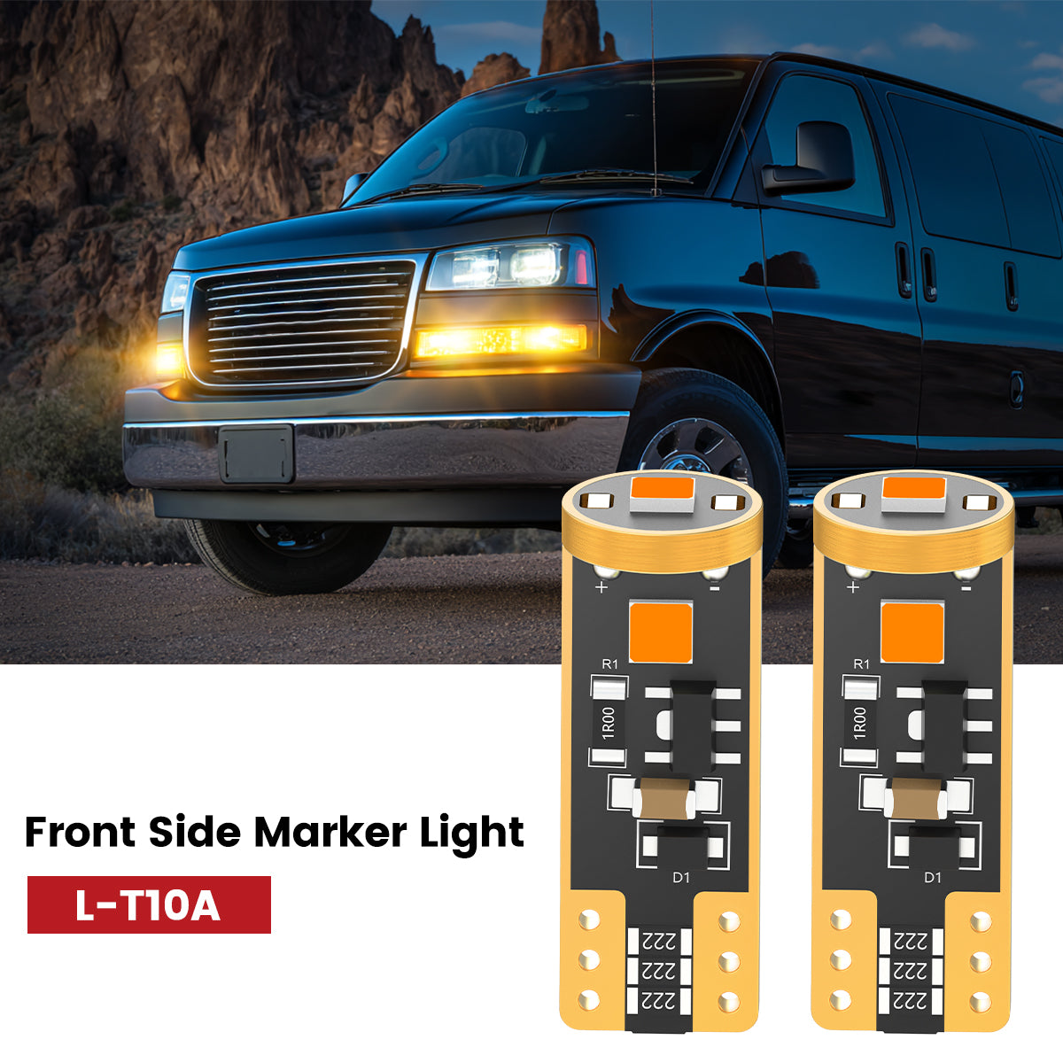 Lasfit 168 led front side marker lights fit for 2003-2025 GMC