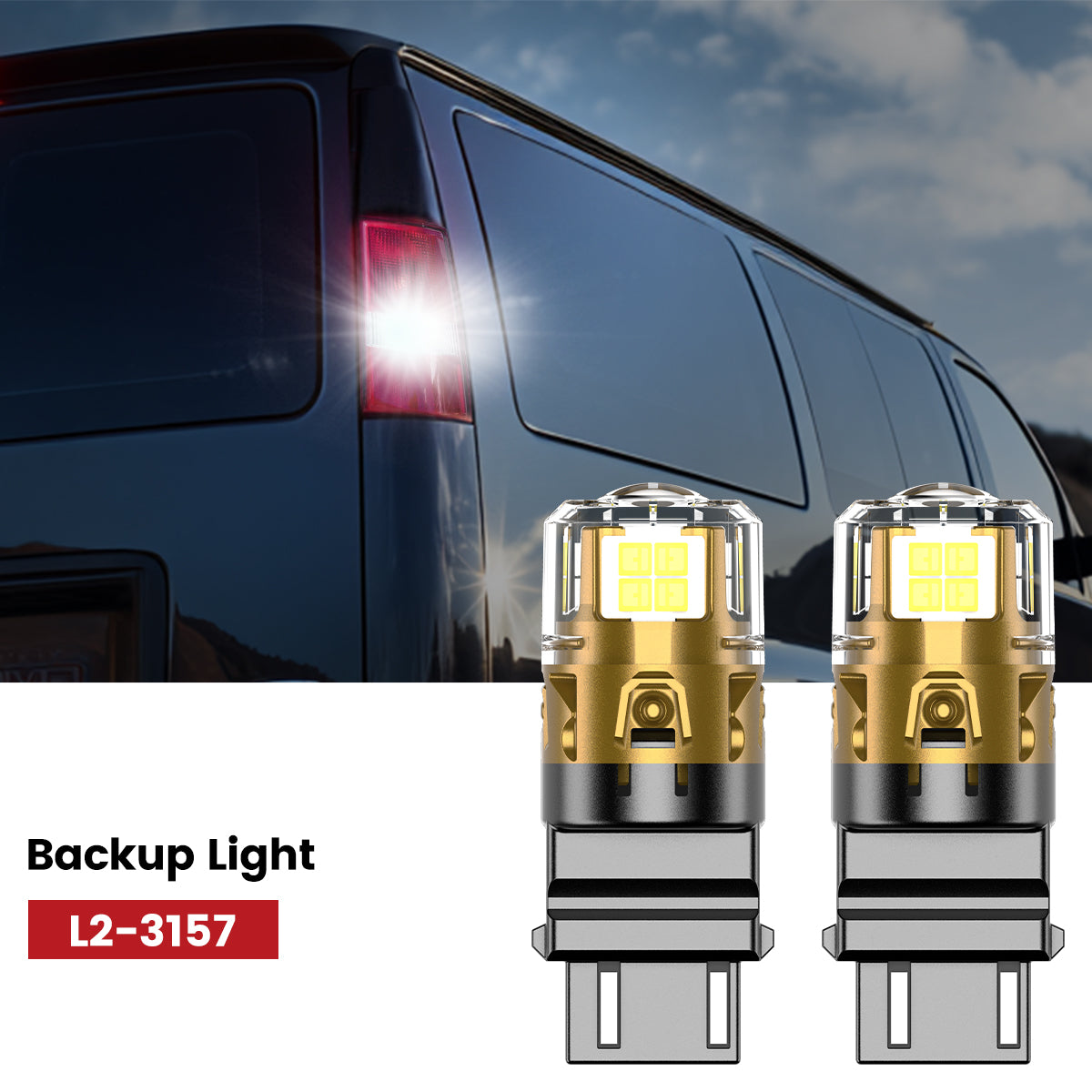 Lasfit 3157 led backup lights fit for 2003-2025 GMC Savana