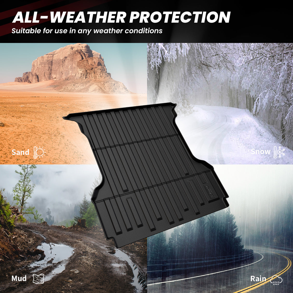 2004-2014 Ford F-150 5.5' Bed Heavy Duty Truck Bed Mats, All Weather Protection