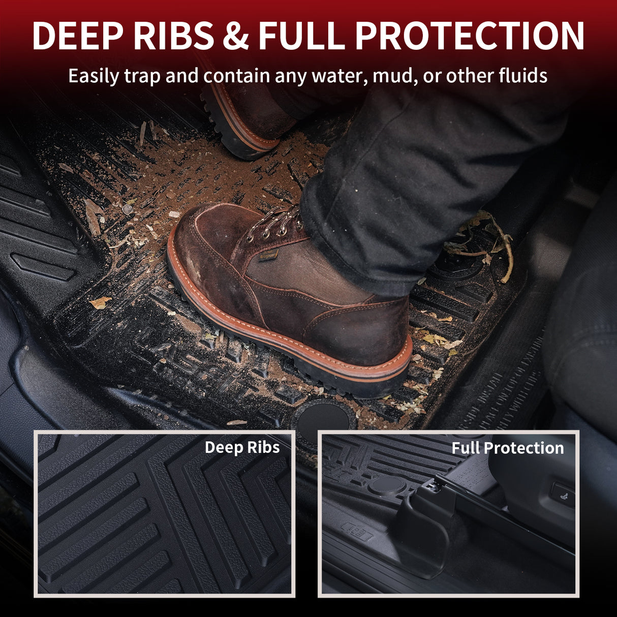 2005-2011 Toyota Tacoma Double Cab Floor Mats Deep