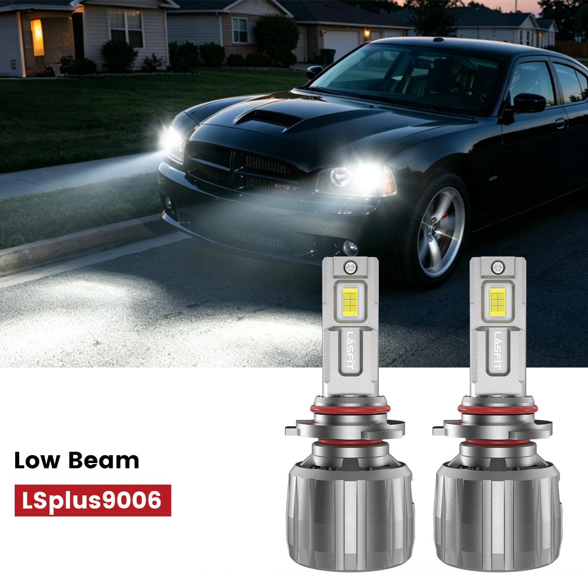 Lasfit 9006 led low beam fit for 2006-2010 Dodge Charger