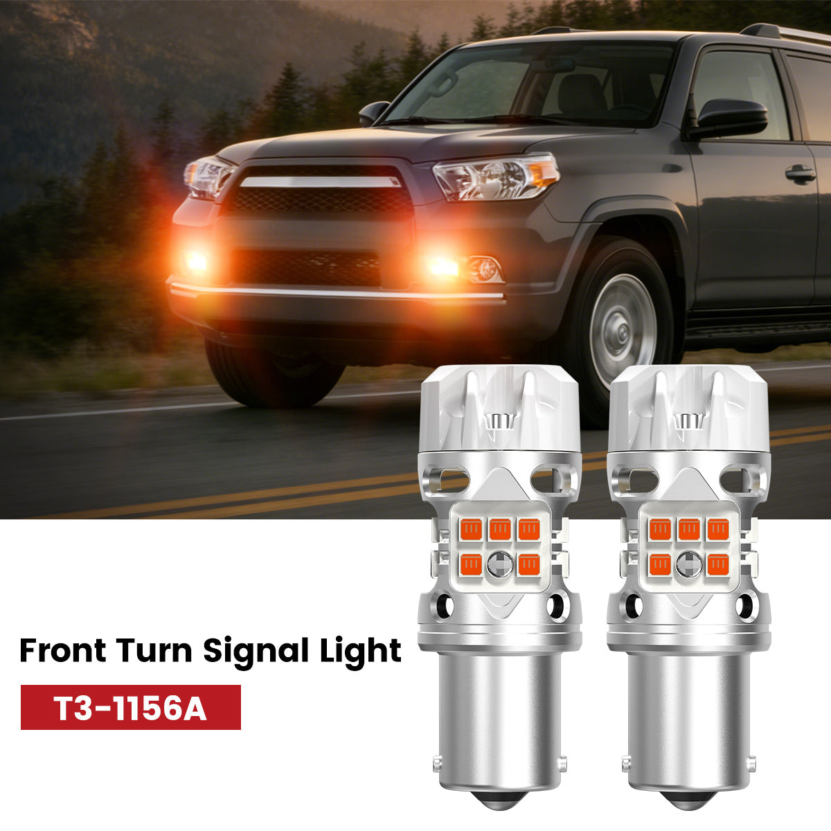 Lasfit 1156 led front turn signal light fit for 2006-2013 Toyota 4Runner
