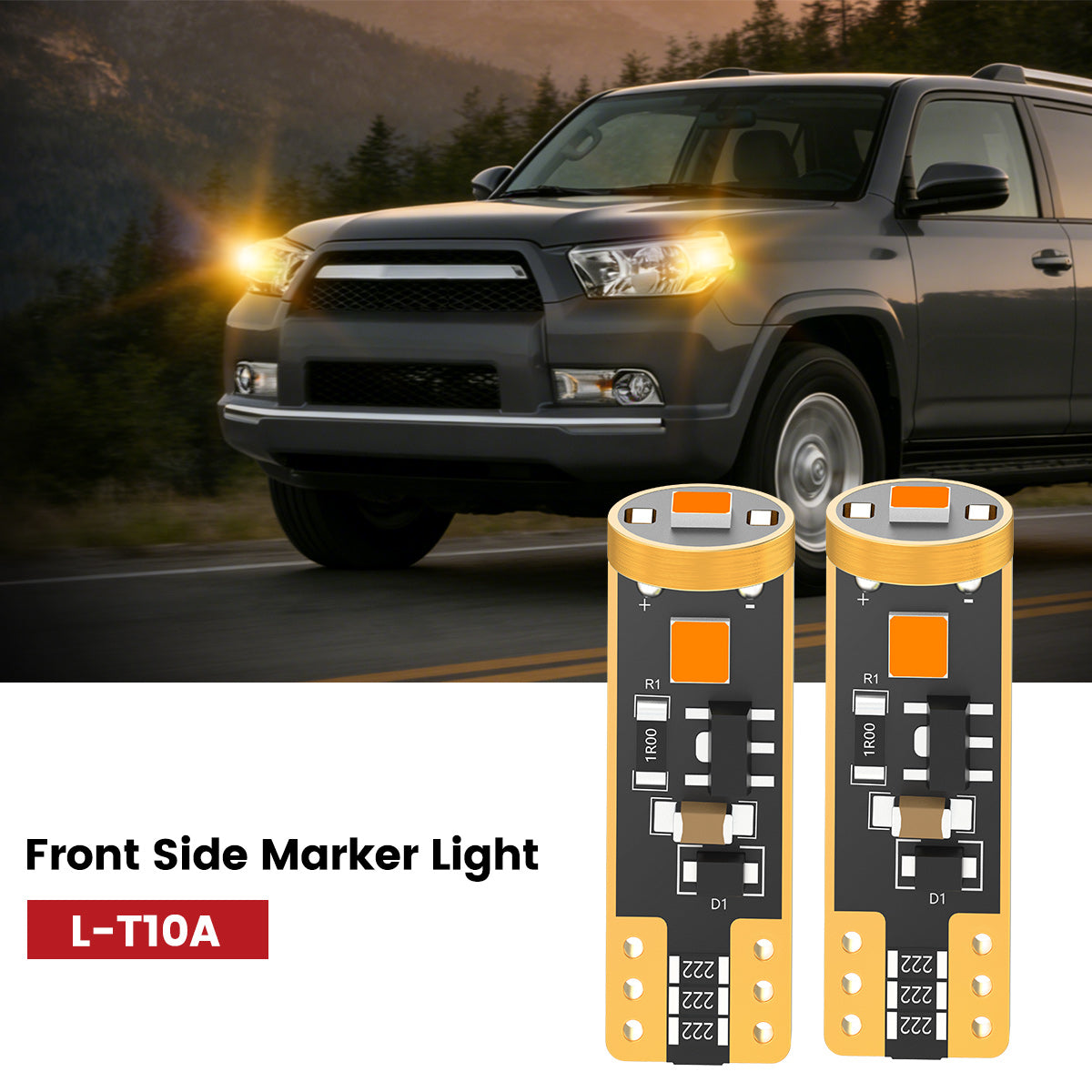 Lasfit 168 led front side marker lights fit for 2006-2013 Toyota 4Runner
