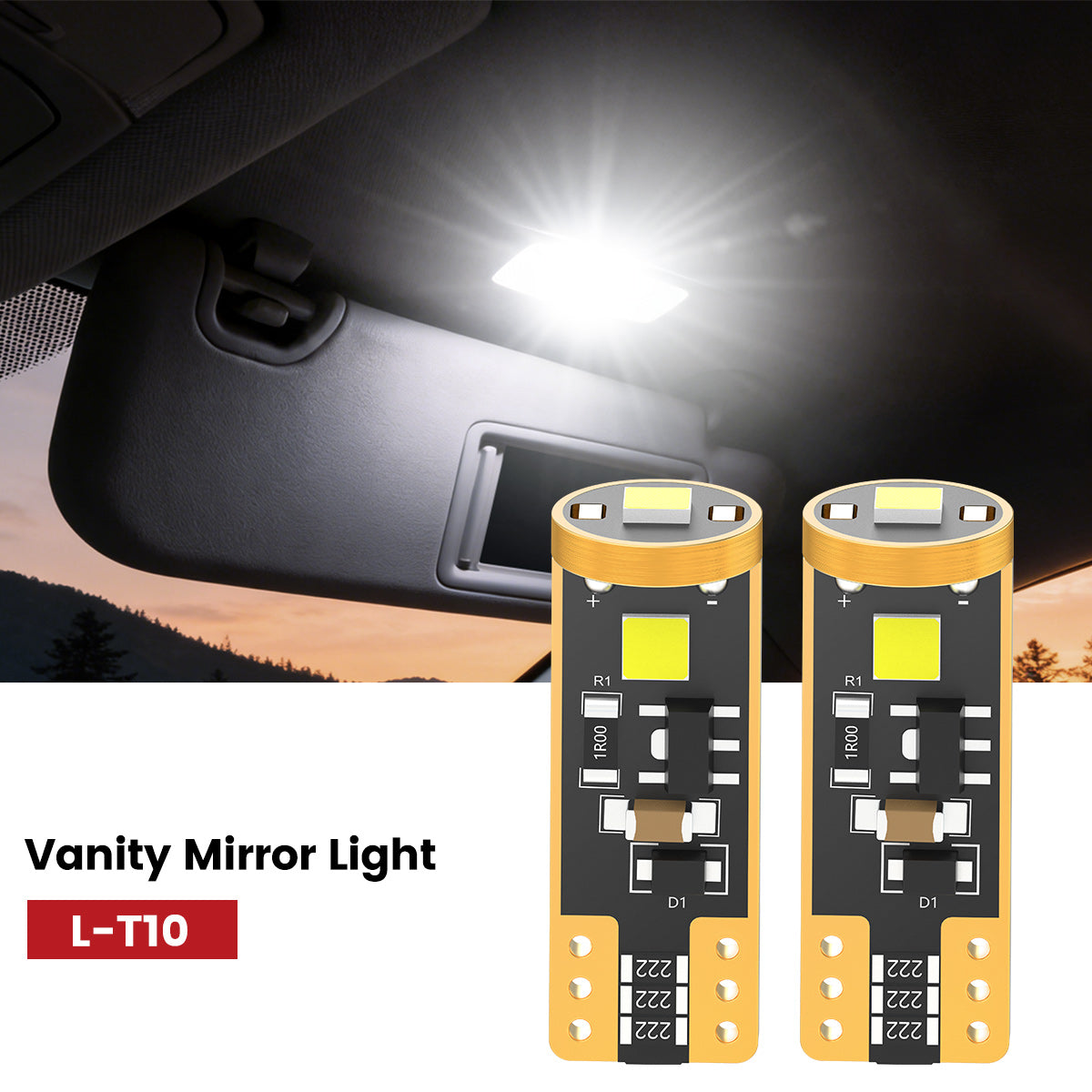 Lasfit 168 led vanity mirror lights fit for 2006-2013 Toyota 4Runner