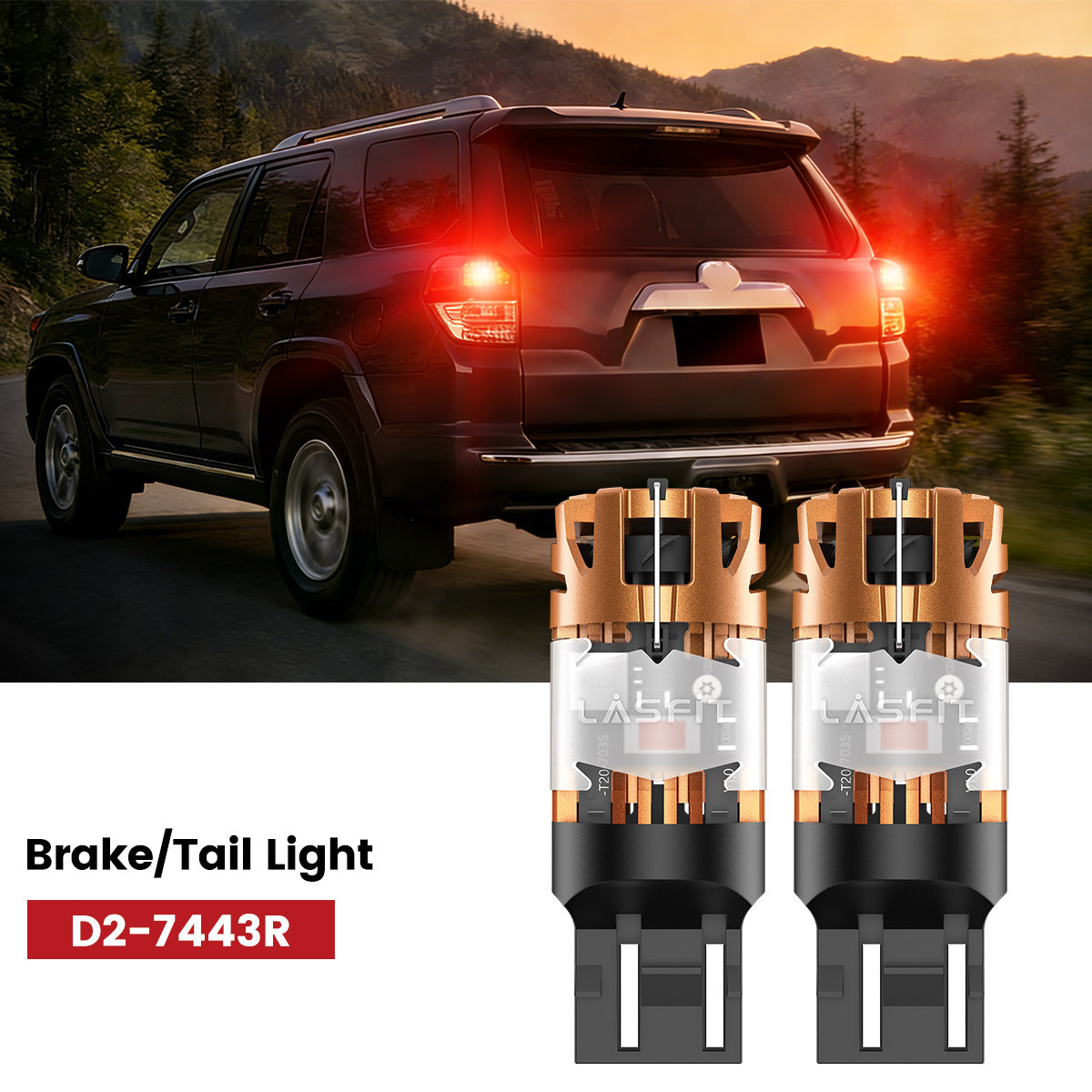 Lasfit 7443 led brake lights fit for 2006-2013 Toyota 4Runner
