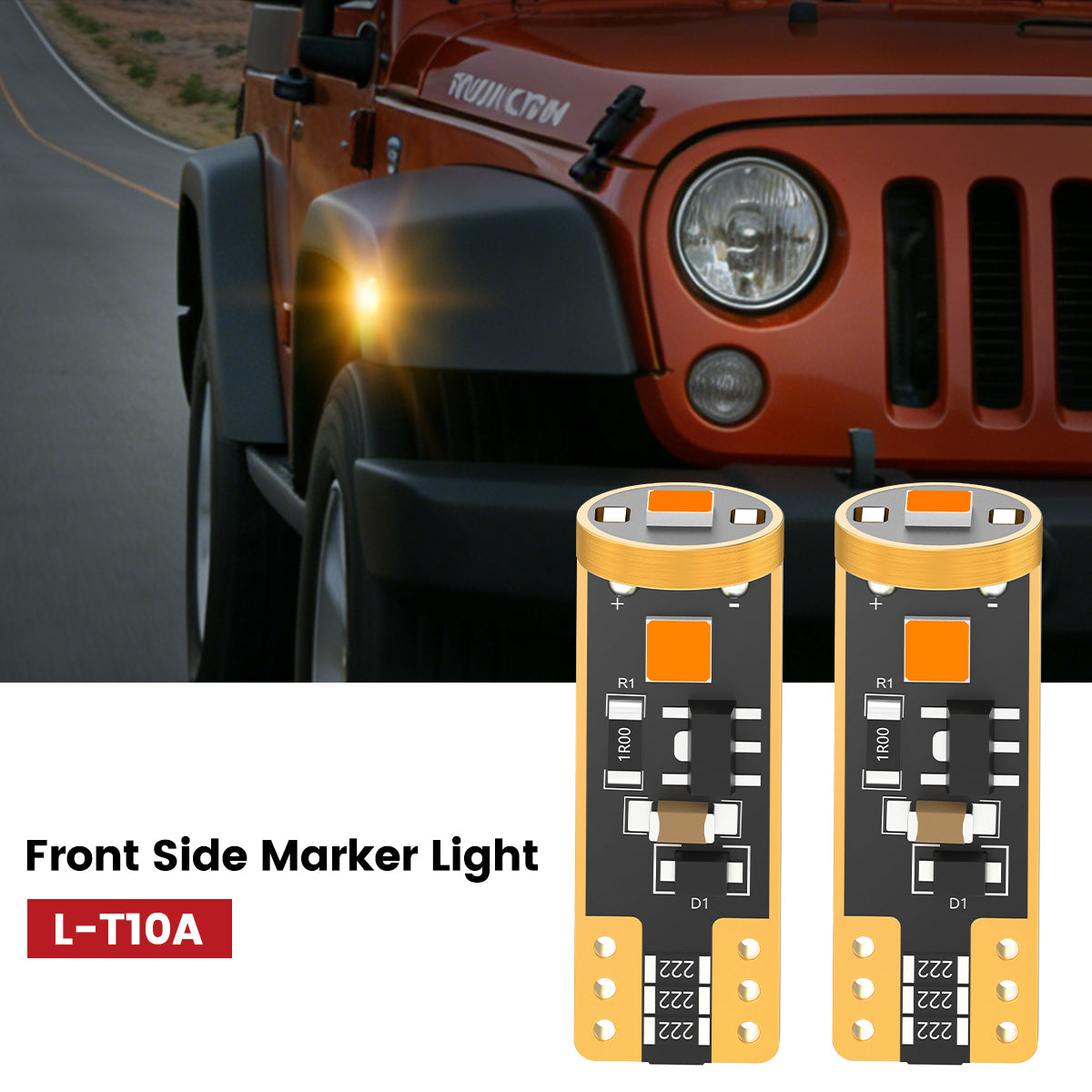 Lasfit 168 led front side marker lights fit for 2007-2009 Jeep Wrangler