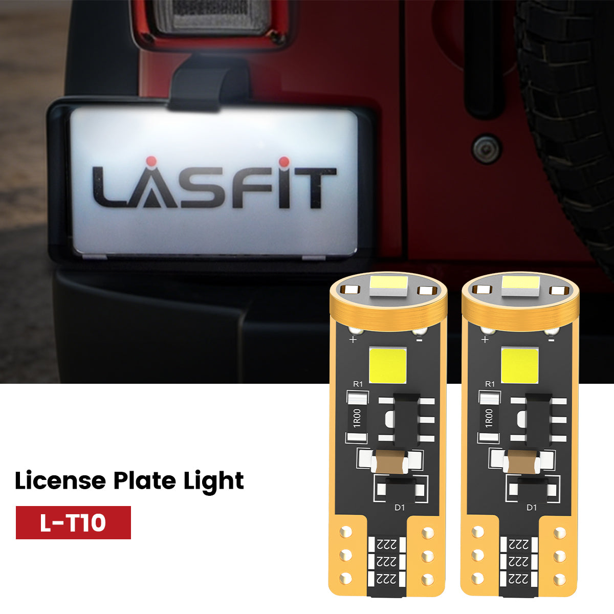 Lasfit 168 led license plate lights fit for 2007-2009 Jeep Wrangler