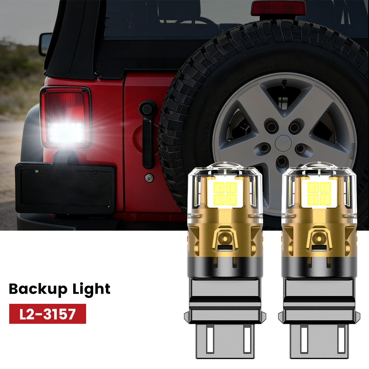 Lasfit 3157 led backup lights fit for 2007-2009 Jeep Wrangler