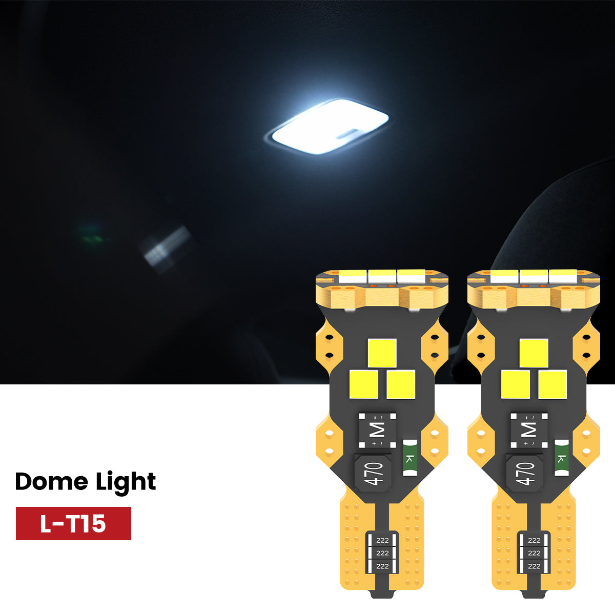 Lasfit 921 led dome lights fit for 2007-2009 Jeep Wrangler