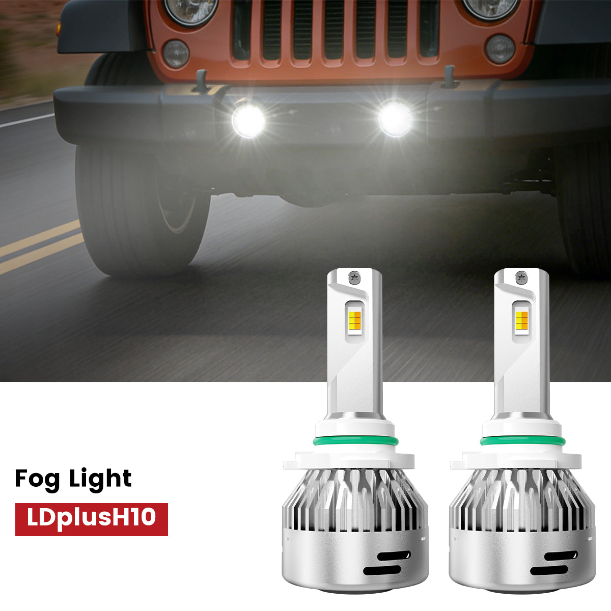 Lasfit H10 led fog lights fit for 2007-2009 Jeep Wrangler