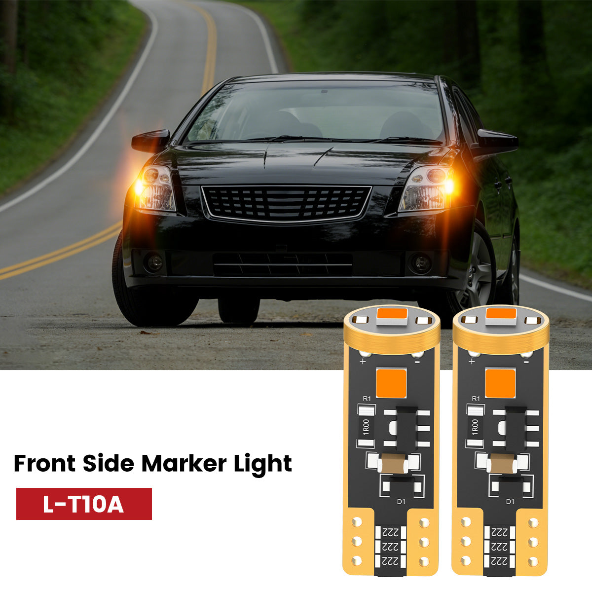 Lasfit 168 led front side marker lights fit for 2007-2009 Nissan Sentra