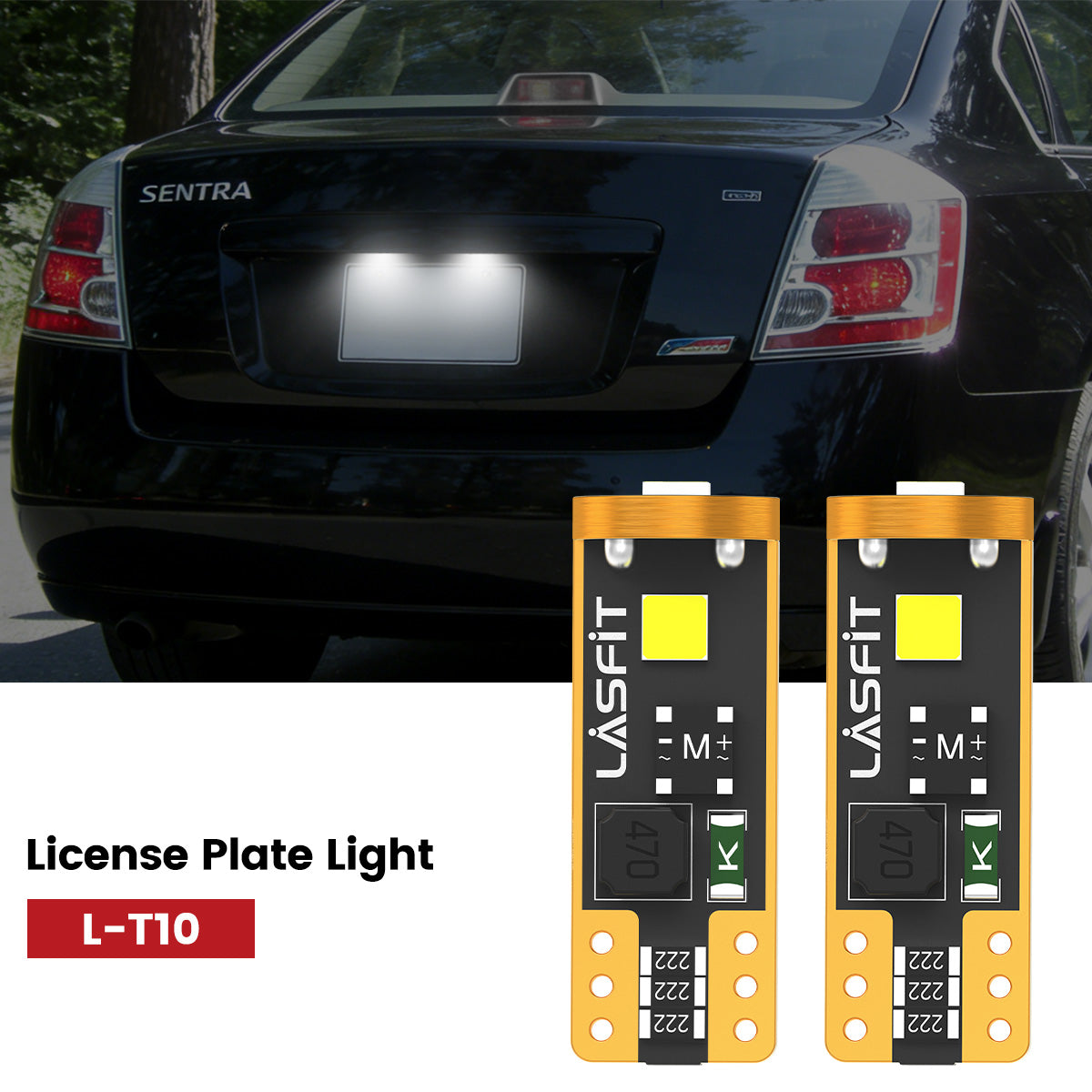 Lasfit 168 led license plate lights fit for 2007-2009 Nissan Sentra