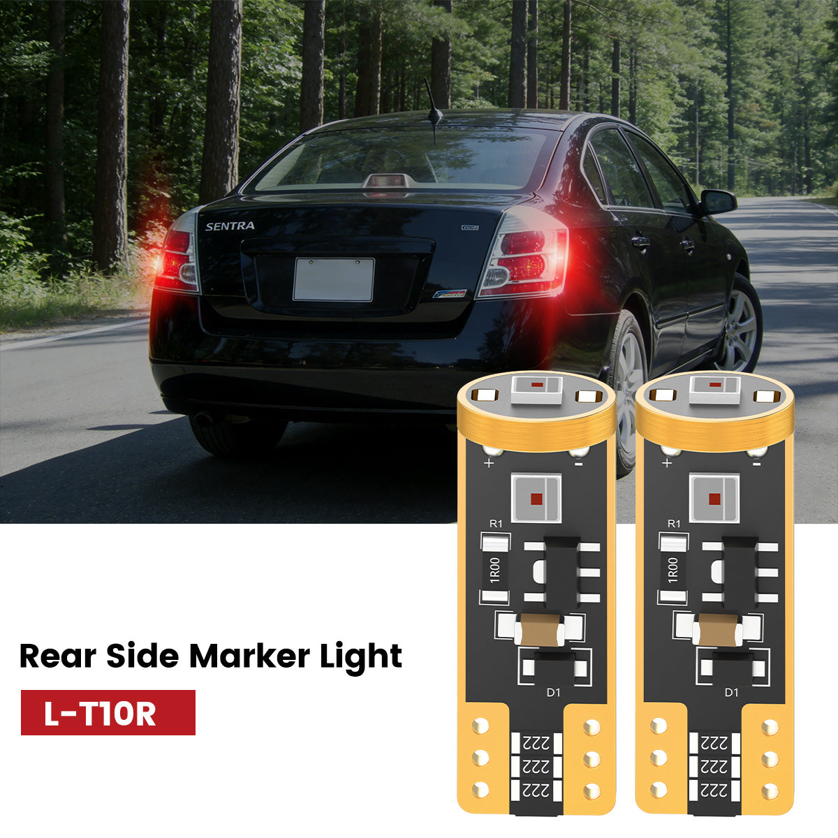 Lasfit 168 led rear side marker lights fit for 2007-2009 Nissan Sentra