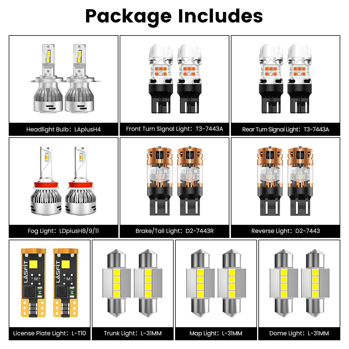 Lasfit combo package led bulbs for 2007-2011 Honda CR-V