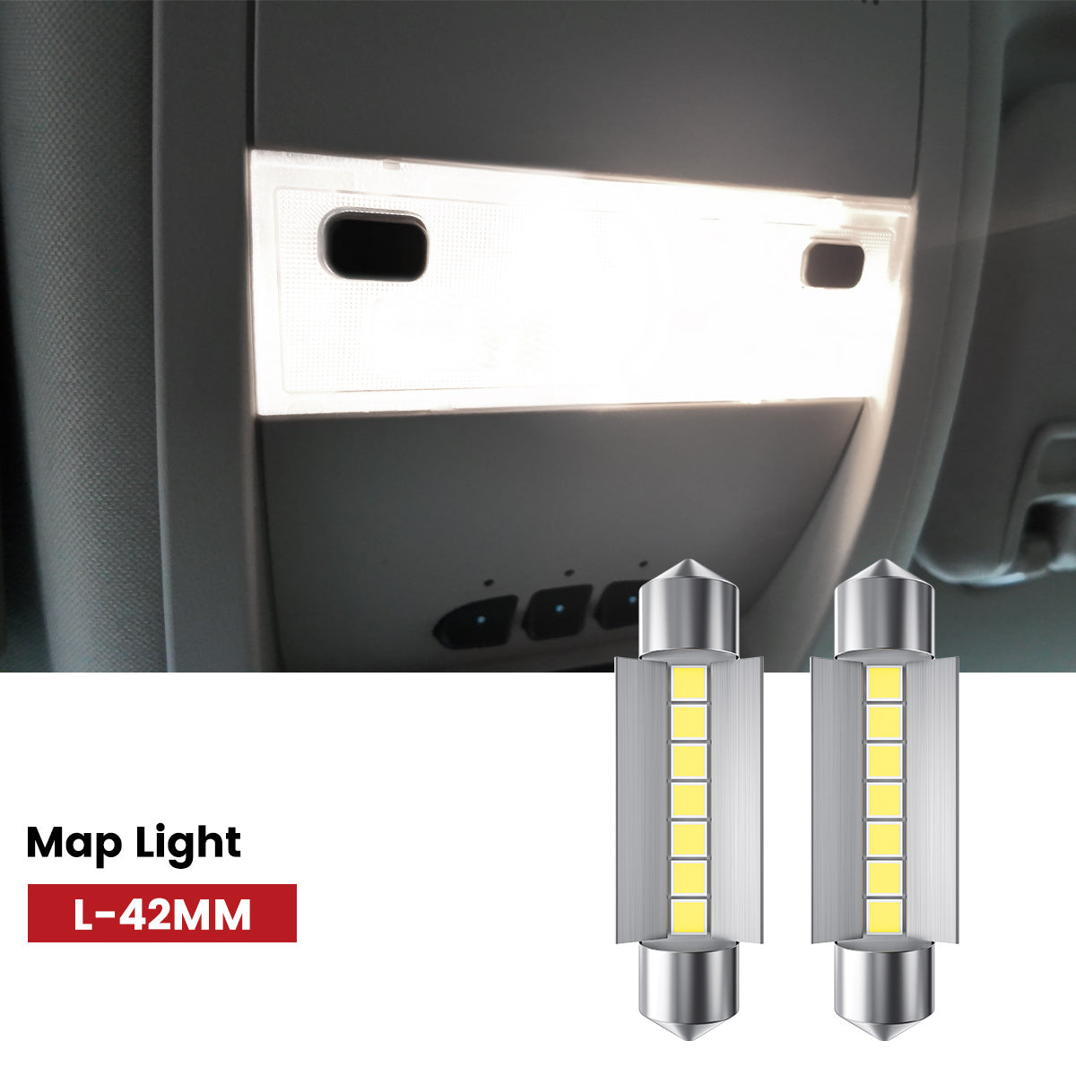 Lasfit 42MM led map lights fit for 2007-2013 Chevrolet Silverado 1500