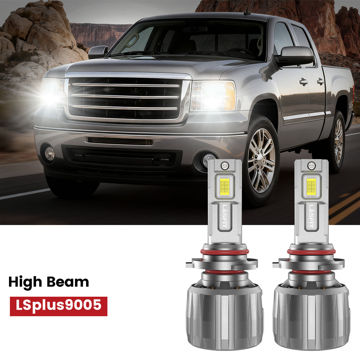 Lasfit 9005 led high beam fit for 2007-2013 GMC Sierra 1500