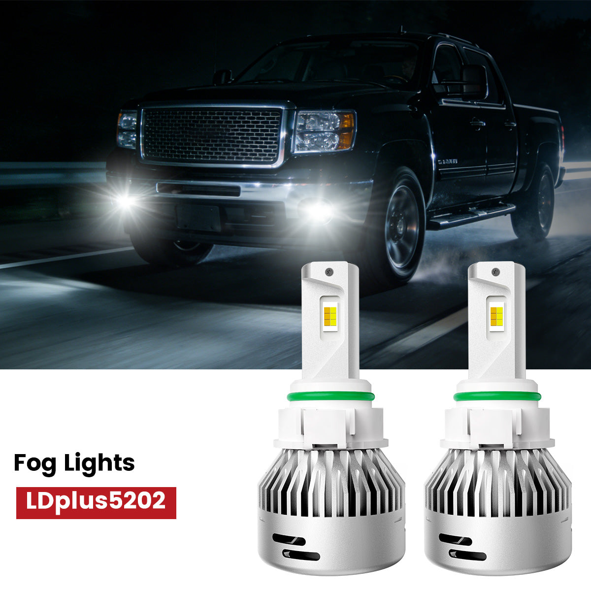 Lasfit 5202 led fog lights fit for 2007-2014 GMC Sierra 2500 3500