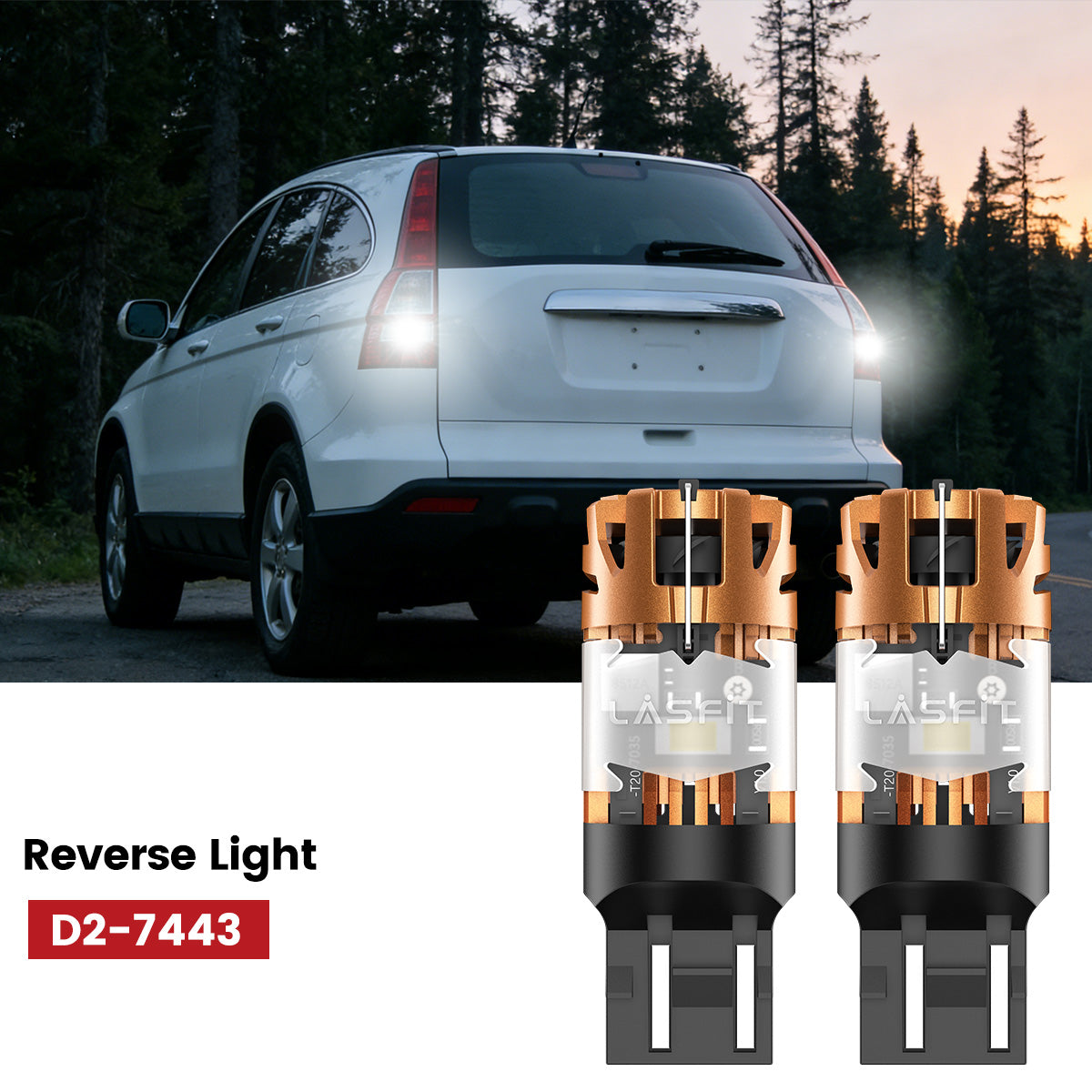 Lasfit 7443 led backup lights fit for 2007-2014 Honda CR-V
