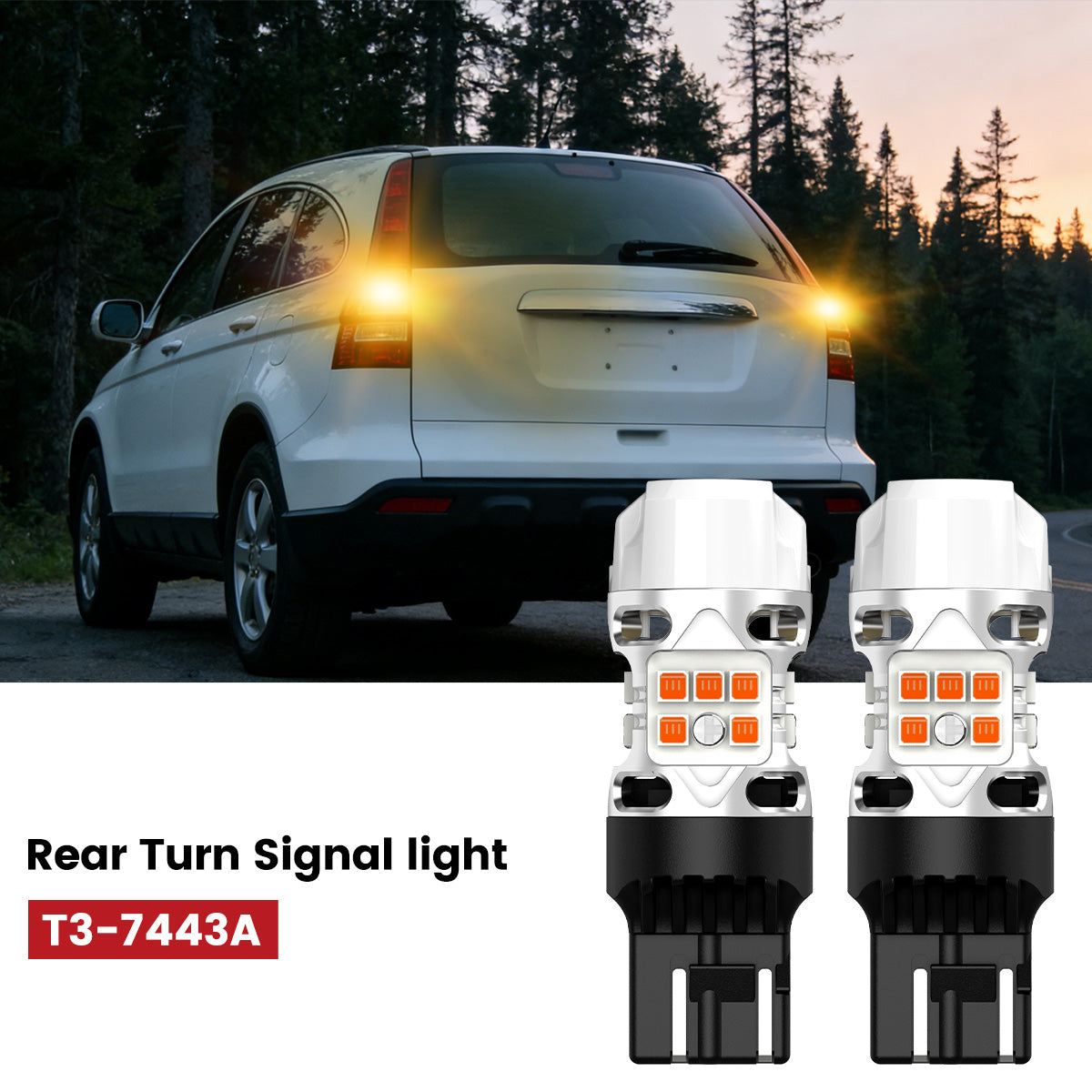 Lasfit 7443 led rear turn signal lights fit for 2007-2014 Honda CR-V
