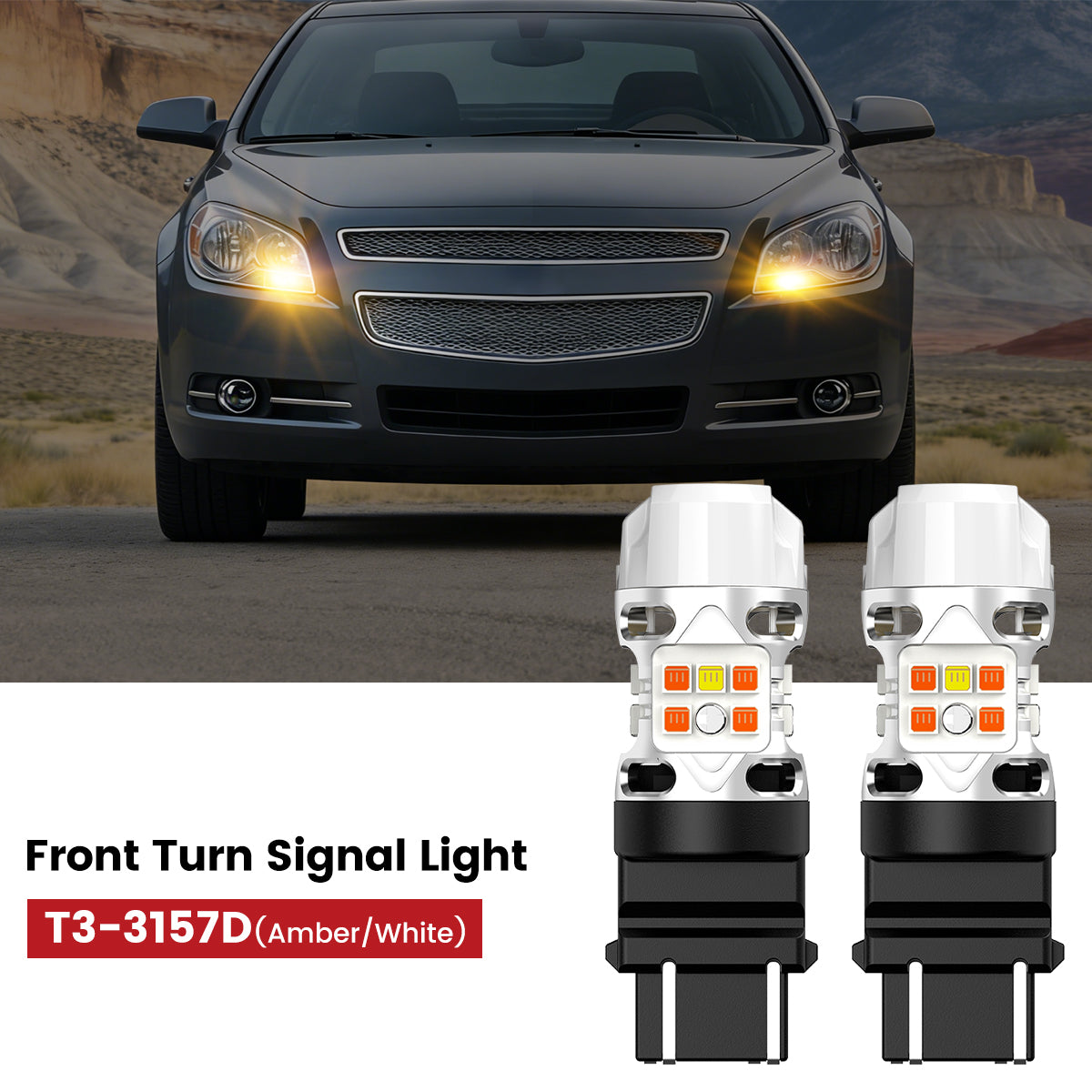 Lasfit 3157 led front turn signal light fit for 2008-2012 Chevrolet Malibu