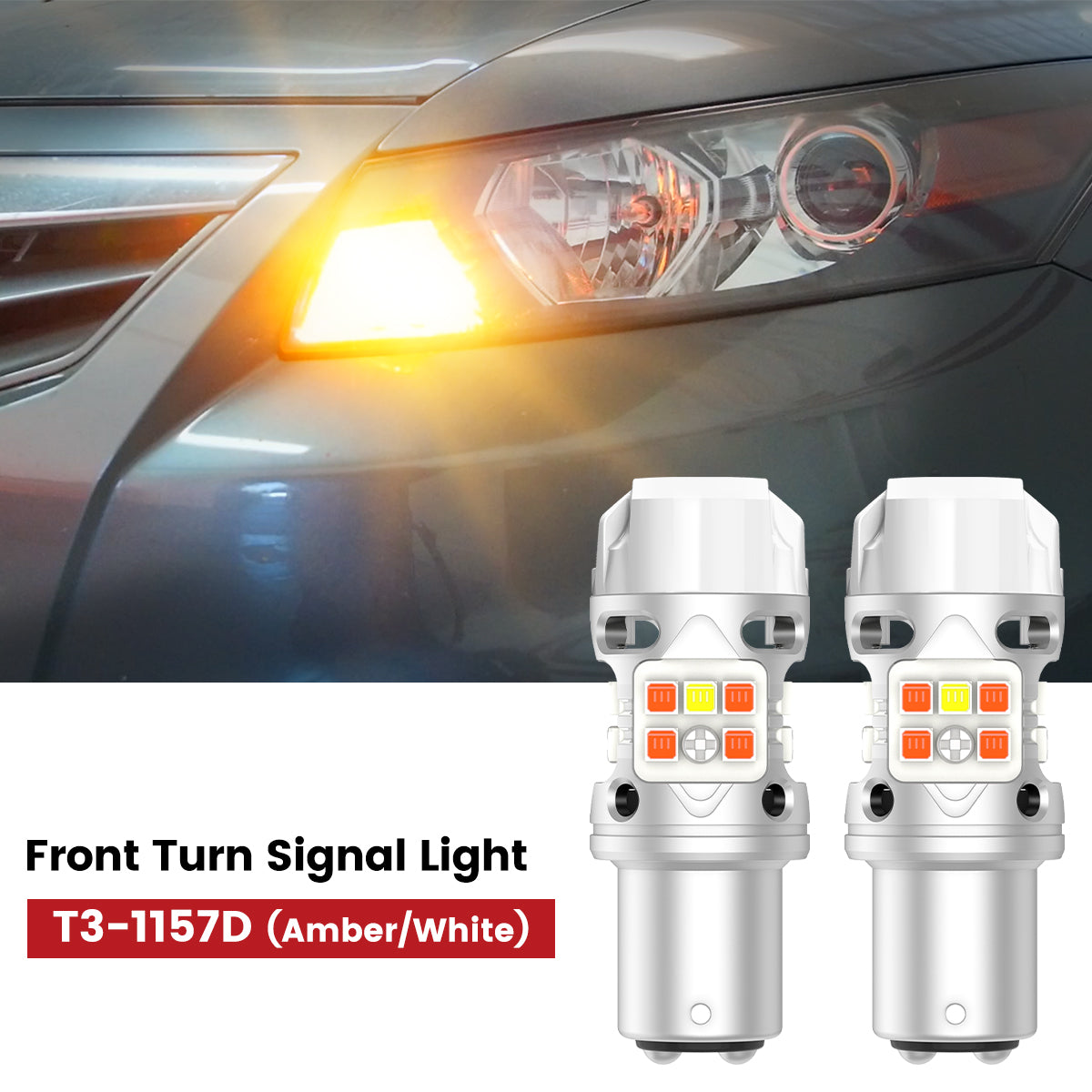 T3-1157D led bulbs fit for 2008-2012 Honda Accord front turn signal lights