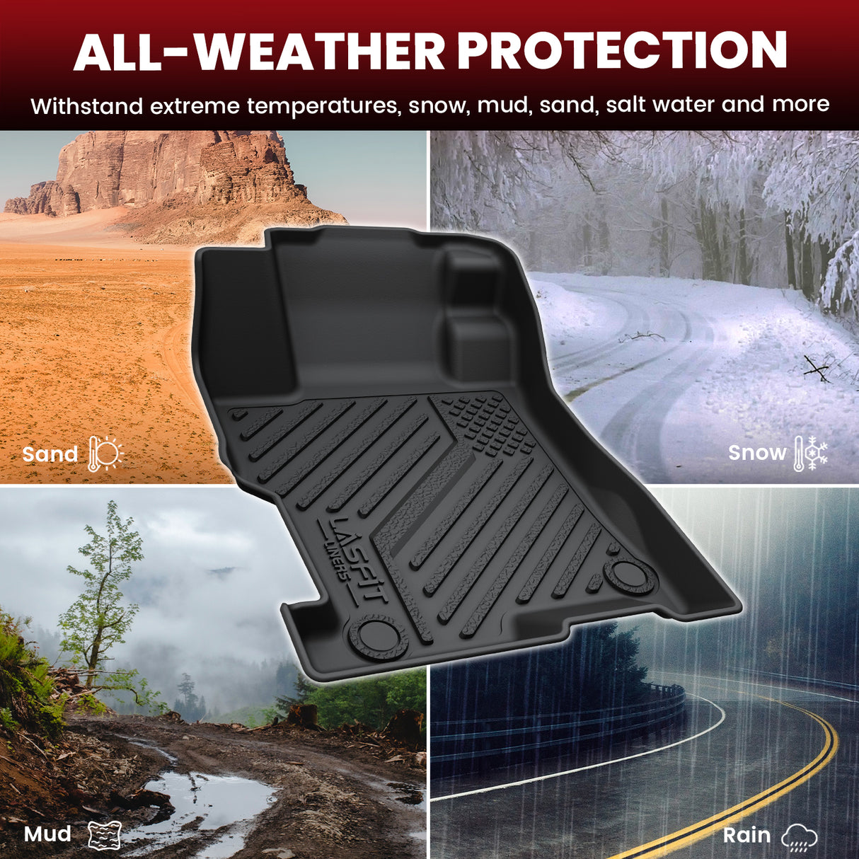 2008-2012 Honda Accord 1st and 2nd Row Floor Mats All Weather