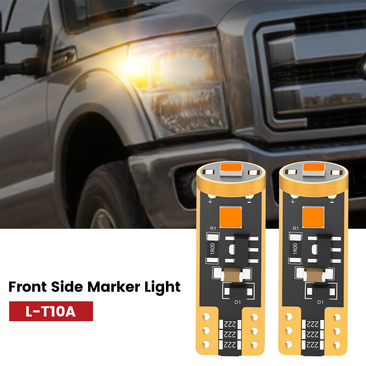 Lasfit 168 led front side marker lights fit for 2008-2016 Ford F-450 Super Duty