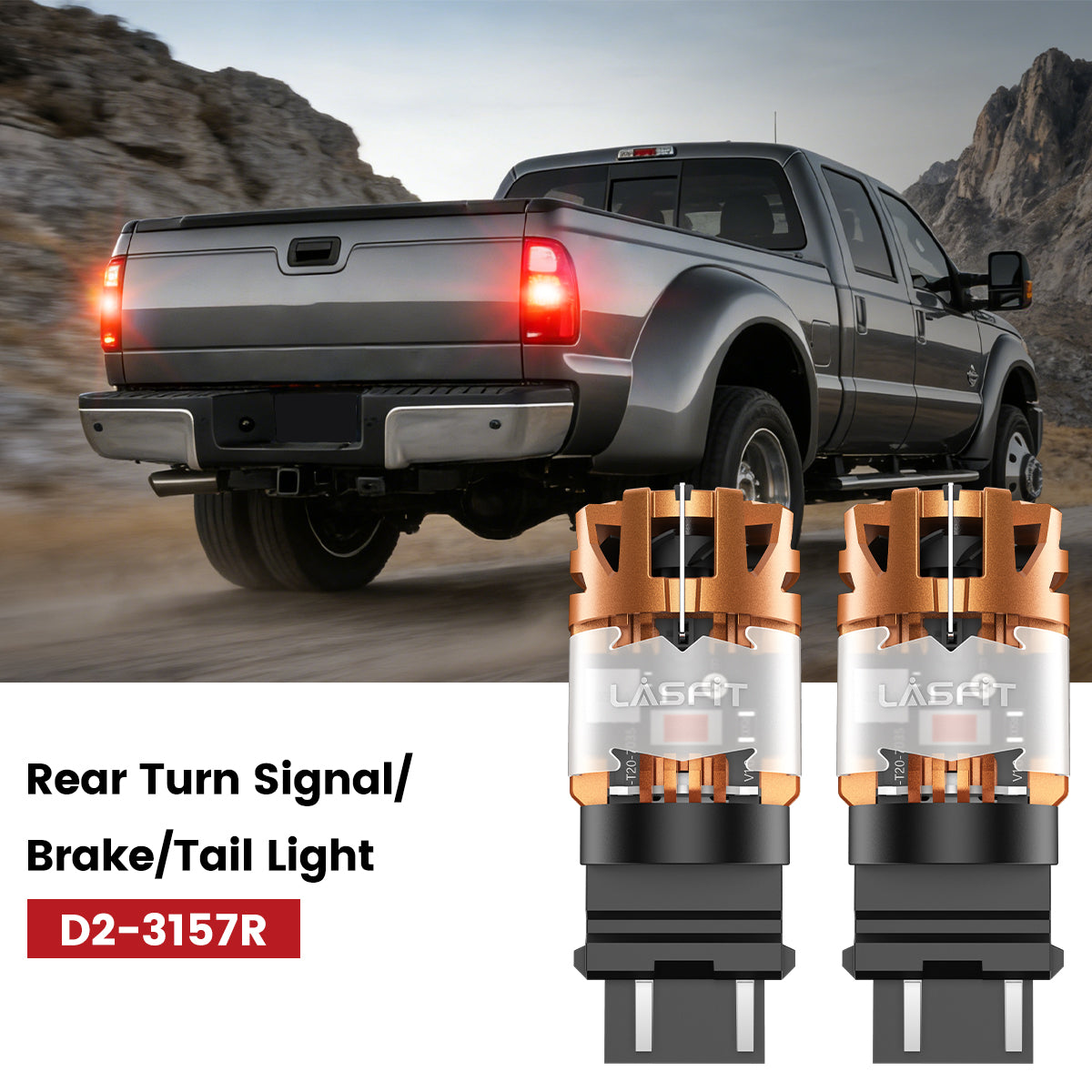 Lasfit 3157 led rear turn siganl/brake/tail lights fit for 2008-2016 Ford F-450 Super Duty