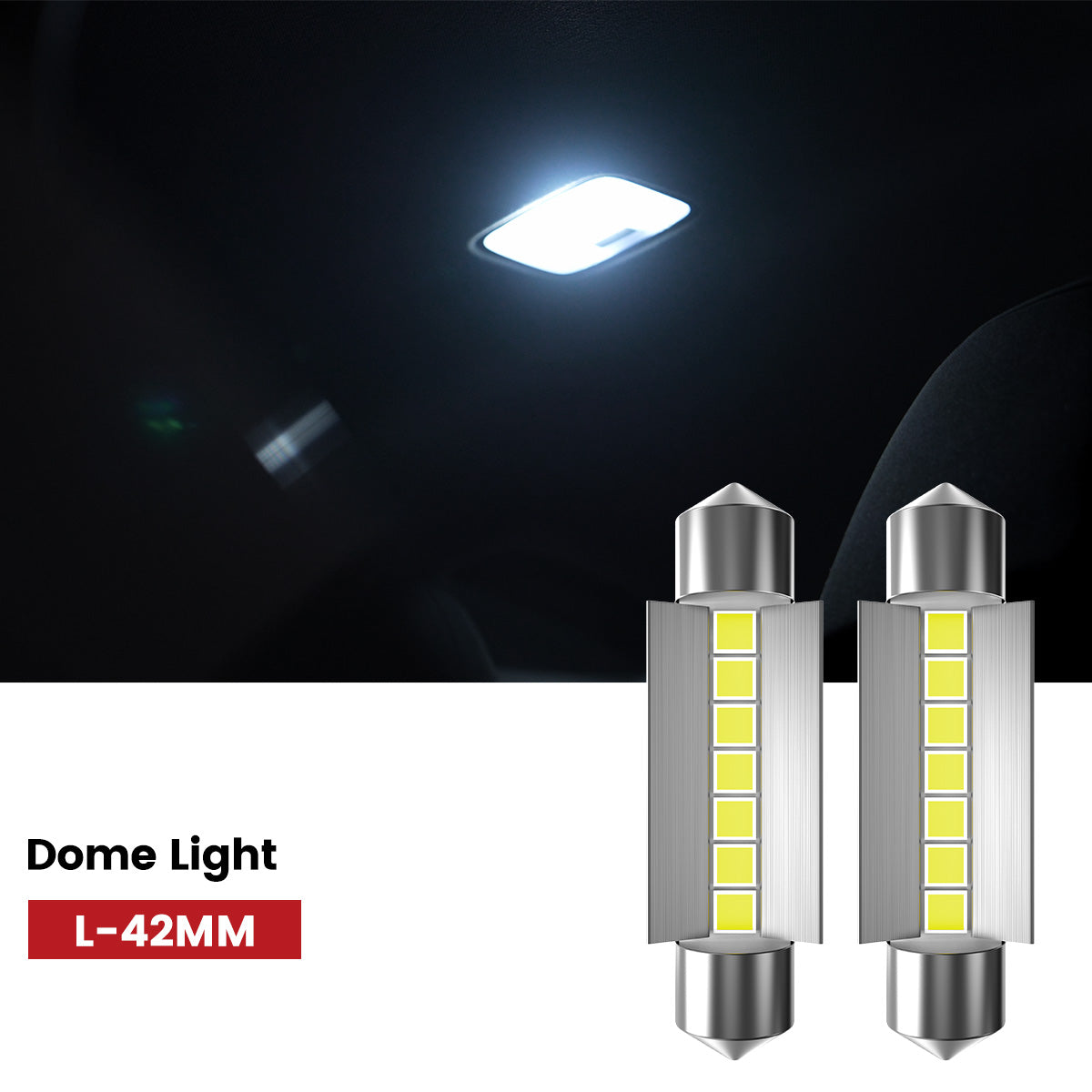 Lasfit 42MM led dome lights fit for 2008-2016 Ford F-450 Super Duty