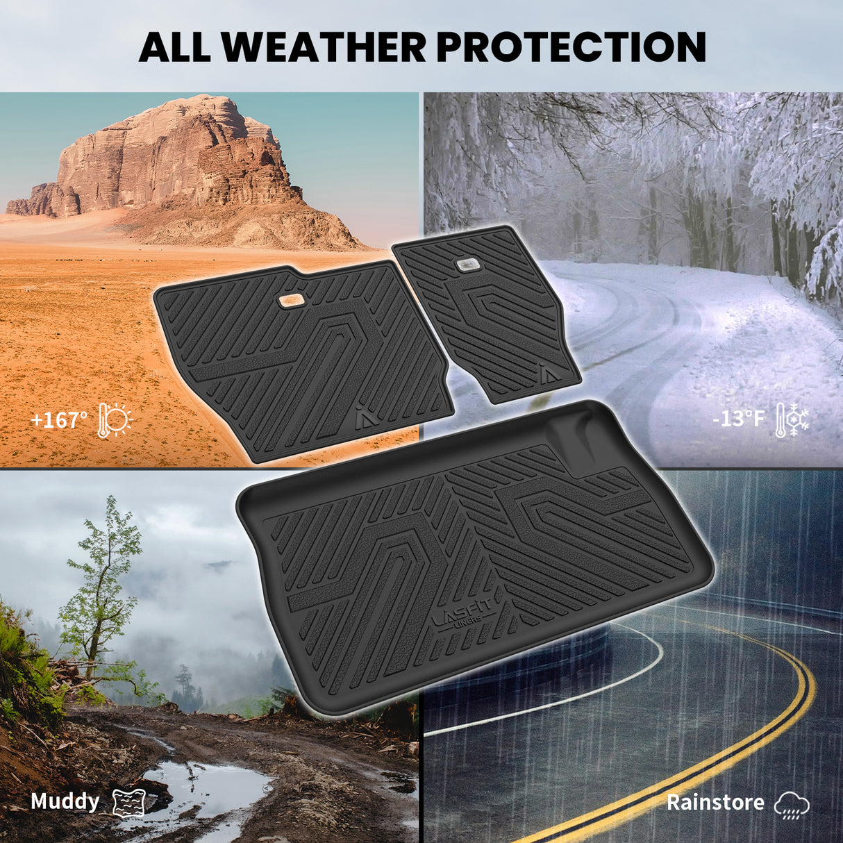 2008-2016 Chrysler Town Country Cargo & Seatback Mats All Weather