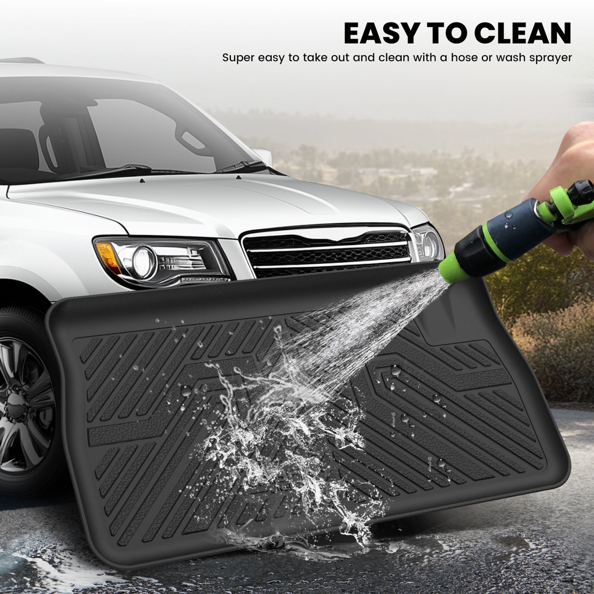 2008-2016 Chrysler Town Country Cargo & Seatback Mats Easy to Clean