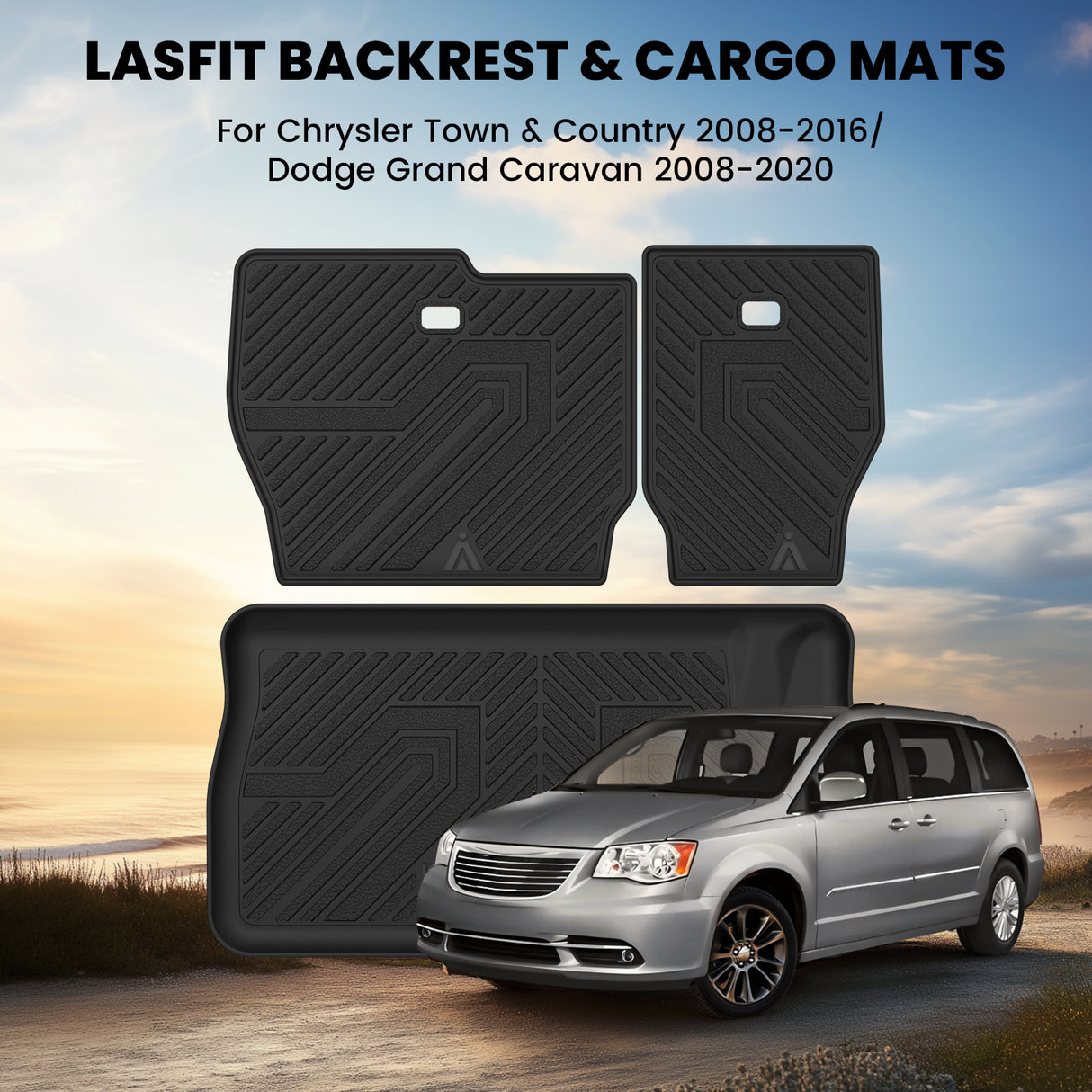 2008-2016 Chrysler Town Country Cargo & Seatback Mats Show