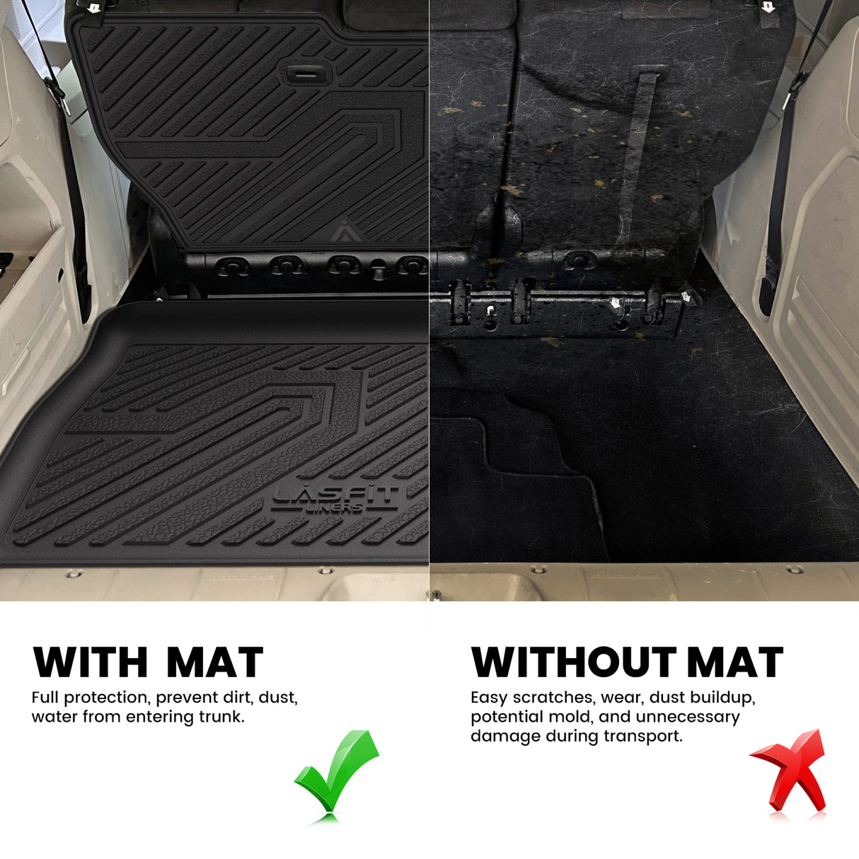 2008-2020 Dodge Grand Caravan Cargo & Seatback Mats Contrast
