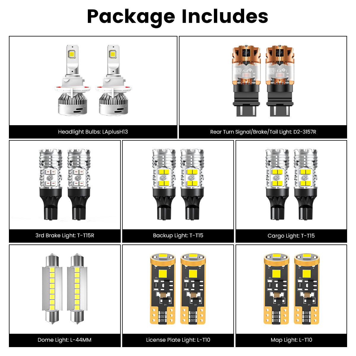 combo package led bulbs fit for 2009-2012 Ram 1500 with 2 headlamps W/ Fog Lights